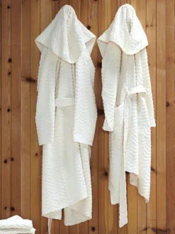 Grüne Erde Bademantel Damen, raute natur, XS/S, 100 % Baumwolle, GOTS