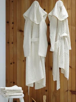 Grüne Erde Bademantel Herren, raute natur, S/M, 100 % Baumwolle, GOTS