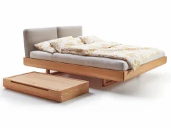 Grüne Erde Bett Almara, 180 x 200 cm, mit Überzug Wollstoff Tano Natur (79),