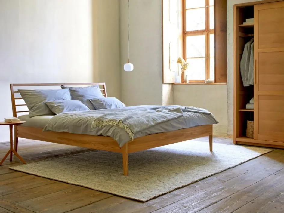 Grüne Erde Bett Almeno mit Sprossen - Betthaupt horizontal, 180 x 200,