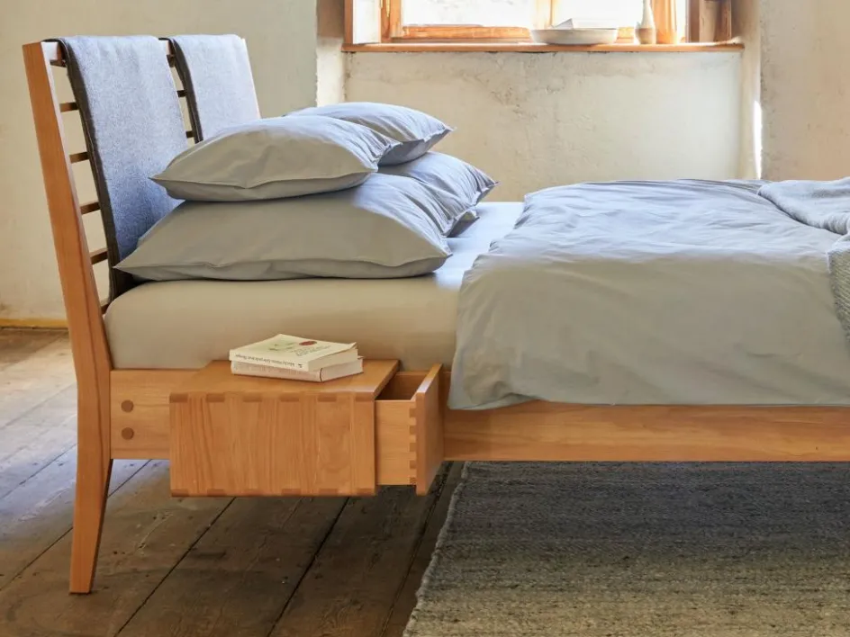 Grüne Erde Bett Almeno mit Sprossen - Betthaupt horizontal, 180 x 200,