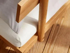 Grüne Erde Bett Jukai Pur, mit Betthaupt und Betthaupthousse, inkl. integriertem Lattenrost, 160 x 200 cm, Baumwollstoff Ondula Greige (139),