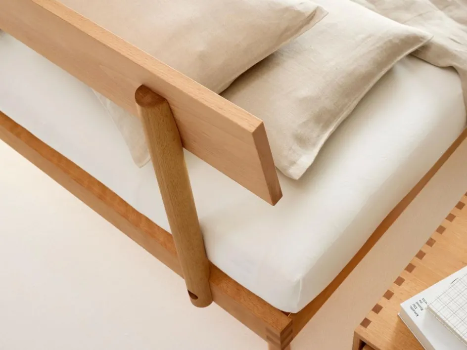 Grüne Erde Bett Jukai Pur, mit Flächenbetthaupt, inkl. integriertem Lattenrost, 180 x 200 cm,