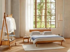 Grüne Erde Bett Jukai Pur, mit Stegbetthaupt, inkl. integriertem Lattenrost, 160 x 200 cm,