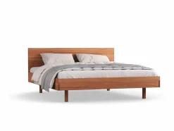 Grüne Erde Bett Tesoro mit Holzbetthaupt, 180 x 200 cm,