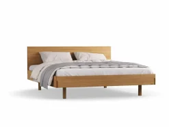 Grüne Erde Bett Tesoro mit Holzbetthaupt, 180 x 200 cm,