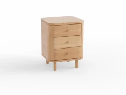 Grüne Erde Bettkästchen Tonda, B45,2 x T 44,3 x H 59,1 cm, 3 Laden,