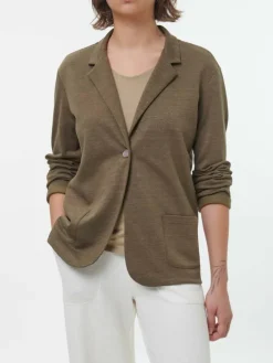 Grüne Erde Blazer aus Bio Leinen/Baumwolle, , 44, GOTS