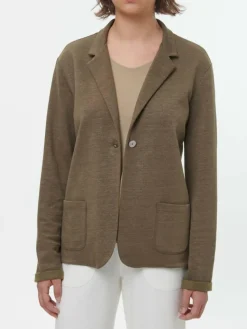 Grüne Erde Blazer aus Bio Leinen/Baumwolle, , 44, GOTS