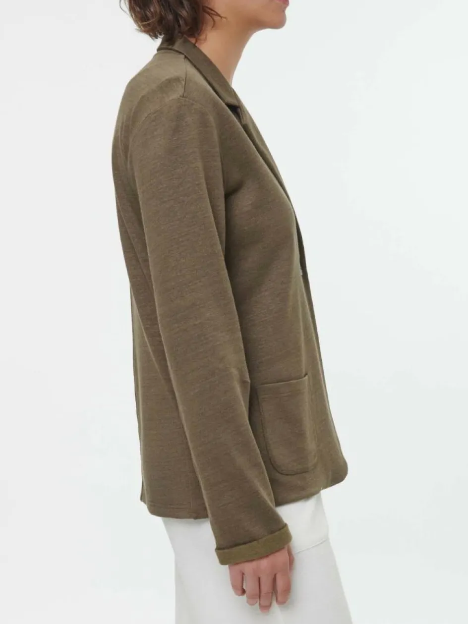 Grüne Erde Blazer aus Bio Leinen/Baumwolle, , 44, GOTS