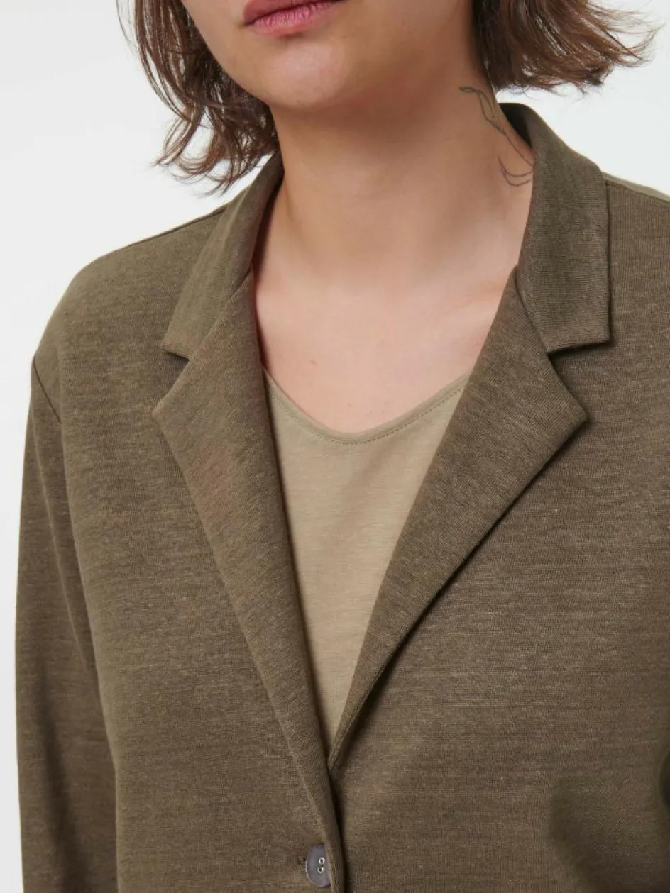 Grüne Erde Blazer aus Bio Leinen/Baumwolle, , 44, GOTS