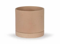 Grüne Erde Blumentopf aus Steingut, natur, 17,5 x 16,5 cm