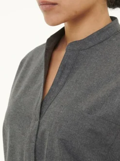 Grüne Erde Bluse aus Bio-Baumwolle, 02 anthrazit melange, 38, GOTS