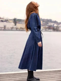 Grüne Erde Bluse aus Bio-Baumwolle, 36 dark denim, 38, GOTS