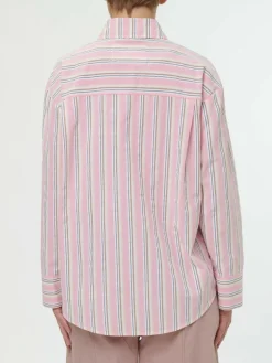 Grüne Erde Bluse aus Bio-Baumwolle, 41 rose/multistreif, 38, GOTS