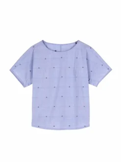 Grüne Erde Bluse aus Bio-Baumwolle, 88 vintage-tupfen, 38, GOTS