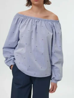 Grüne Erde Bluse aus Bio-Baumwolle, 88 vintage-tupfen, 38, GOTS