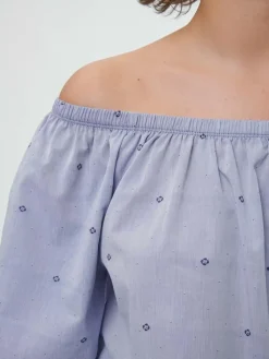 Grüne Erde Bluse aus Bio-Baumwolle, 88 vintage-tupfen, 38, GOTS