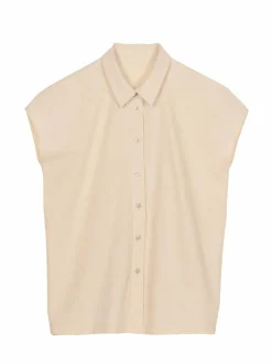 Grüne Erde Bluse aus Bio-Baumwolle und Leinen, , 38, GOTS