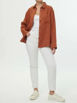 Grüne Erde Bluse aus Bio-Leinen, , 38, GOTS