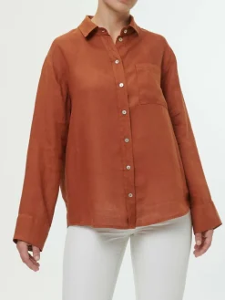 Grüne Erde Bluse aus Bio-Leinen, , 38, GOTS