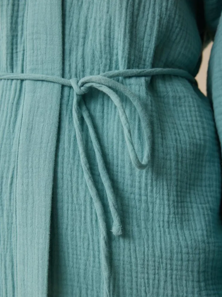 Grüne Erde Blusenjacke aus Bio-Baumwolle, 29 tourmaline, 38, GOTS