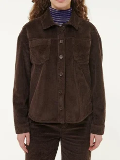 Grüne Erde Blusenjacke Cord aus Bio-Baumwolle, , 38, GOTS
