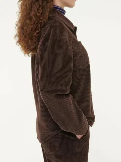 Grüne Erde Blusenjacke Cord aus Bio-Baumwolle, , 38, GOTS