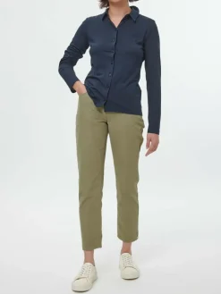 Grüne Erde Blusenshirt Langarm aus Bio Baumwolle, , 38, GOTS