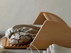 Grüne Erde Brotbeutel, natur, 40 x 33 cm, 100 % Leinen, GOTS