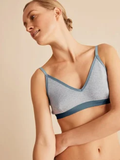Grüne Erde Bustier, 100 % Bio Baumwolle, 04 grau melange, 85A