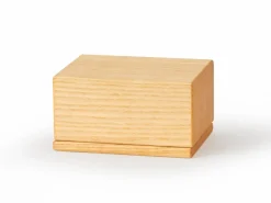 Grüne Erde Butterdose aus Eschenholz, geölt, 14 x 10,5 x 7,5 cm