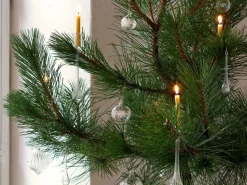 Grüne Erde Christbaumkerzen aus Bienenwachs, 12 x 1,3 cm, 26 Stk. Natur