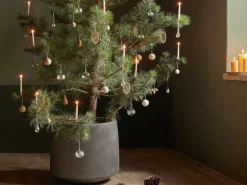 Grüne Erde Christbaumkerzen aus Bienenwachs, 12 x 1,3 cm, 26 Stk. Natur