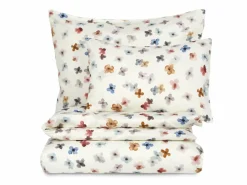 Grüne Erde Deckenüberzug ELODIE, aquarell, 140 x 200 cm, 100 % Baumwolle, Satin, GOTS