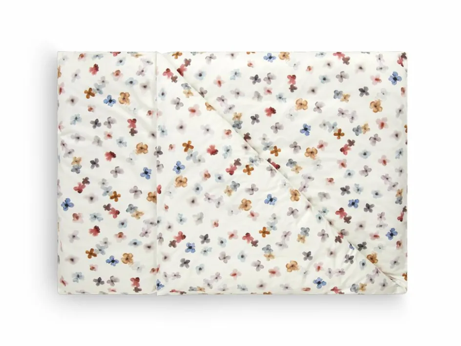 Grüne Erde Deckenüberzug ELODIE, aquarell, 140 x 200 cm, 100 % Baumwolle, Satin, GOTS