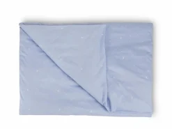 Kinder Grüne Erde Deckenüberzug LUNA, himmelblau, 80 x 80 cm, 100 % Baumwolle, Satin, GOTS