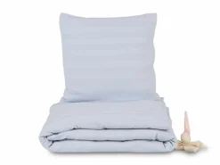 Kinder Grüne Erde Deckenüberzug MAXI, himmelblau, 80 x 80 cm, 100 % Baumwolle, Crincle, GOTS, NATURTEXTIL BEST