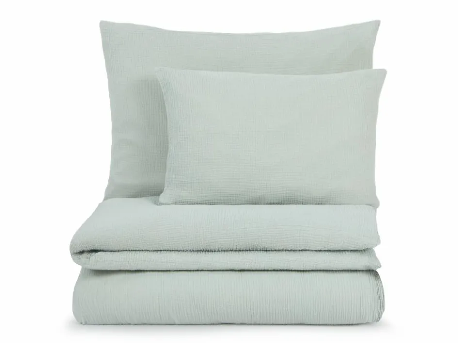 Grüne Erde Deckenüberzug VIVIEN, , 140 x 200 cm, 100 % Baumwolle, Musselin, GOTS