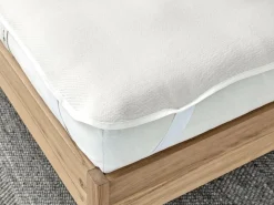 Grüne Erde Doppelstrickauflage 90x200 cm, 100% Baumwolle, mit eingenähten Gummibändern