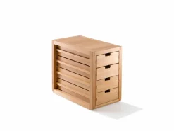 Grüne Erde Einschubschrank Quint inkl. 4 Laden, B 34 x T 60 x H 51 cm,