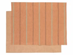 Grüne Erde 2er-Set Geschirrtücher Jenifer, pfirsich, 45 x 70 cm, 50 % Baumwolle/50 % Leinen, GOTS