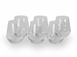 Grüne Erde 6er-Set Wasser- & Saftglas Blume der Venus, H 10 cm, ø 8 cm, 370 ml