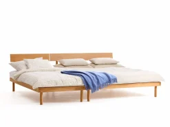 Grüne Erde Familienbett Jukai Pur, mit Stegbetthaupt, inkl. Lattenrost, 250 x 200 cm,