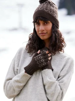 Grüne Erde Handschuhe aus Yakwolle, 67 espresso, one size