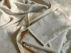 Grüne Erde Handtuch, graphit gestreift, 50 x 100 cm, 100 % Baumwolle, GOTS