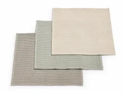 Grüne Erde Haushaltstücher, 3er-Set, schilf, 35 x 35 cm, 100 % Baumwolle, Waffelpiquet, GOTS