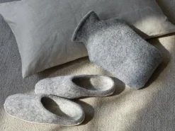 Grüne Erde Hausschuh Amale, , Größe 38/39, 100 % Schurwolle (Schaf) mit pflanzlich gegerbter Ledersohle