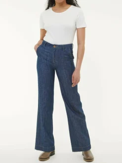 Grüne Erde Hose aus Bio-Baumwolle, 36 dark denim, 38, GOTS