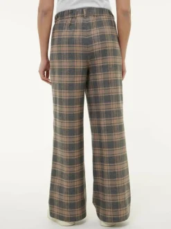 Grüne Erde Hose aus Bio-Baumwolle, 60 karo anthrazit/nougat, 38, GOTS